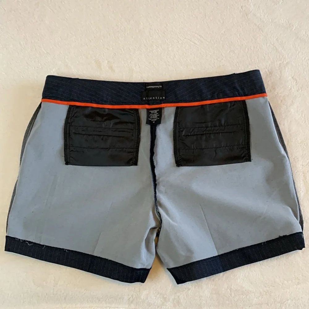 Attention Low Rise Pinstripe Cuffed Shorts
